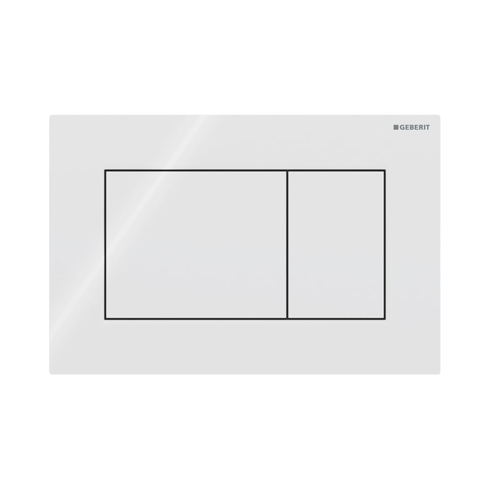 Cutout image of Geberit Sigma01 Square White Dual Flush Plate